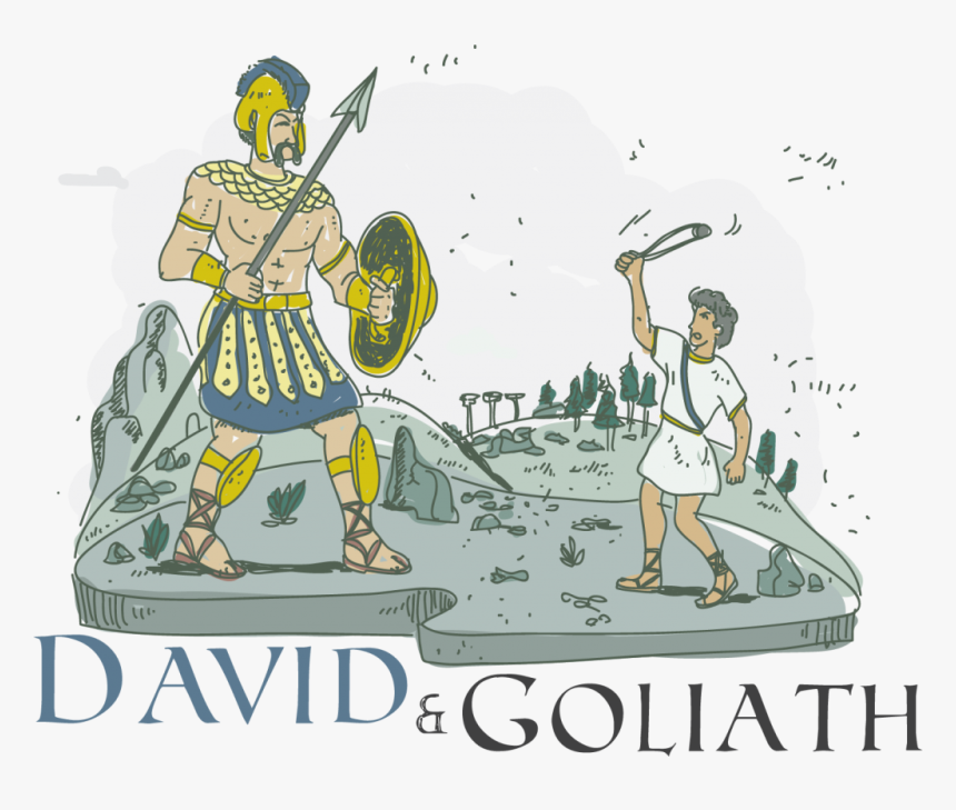 David Goliath - David Personaje Biblico En Silueta, HD Png Download, Free Download