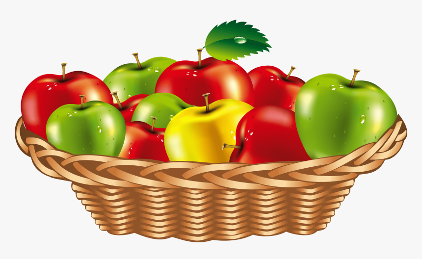 Fruit Basket Png Clipart - Apples Cartoon, Transparent Png, Free Download