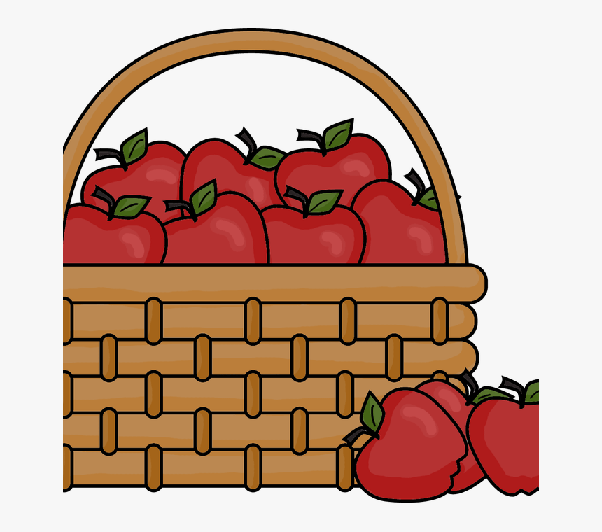 Empty Bushel Basket Clipart Clipart Suggest - Cartoon Basket With Apples, HD Png Download, Free Download