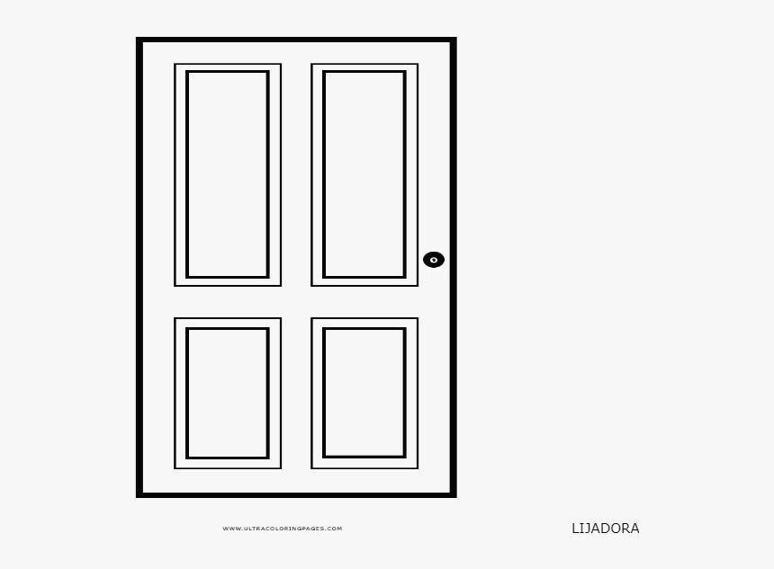 Dibujos De Puertas De Madera Para Colorear, HD Png Download, Free Download