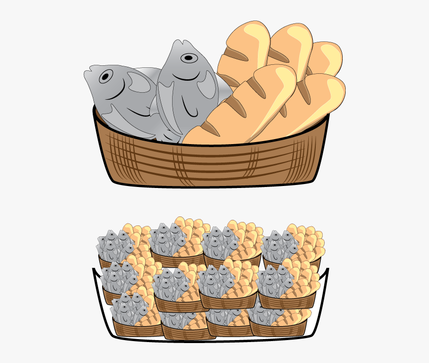 I Can Help Others Be Happy By - Basket With Fish And Bread, HD Png Download, Free Download