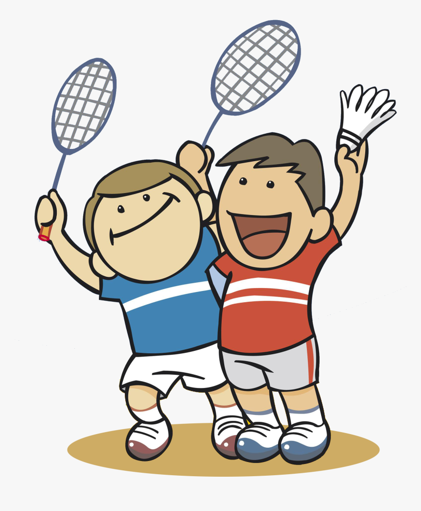 Badminton Clipart Badmitton - Cartoon Badminton Png, Transparent Png, Free Download