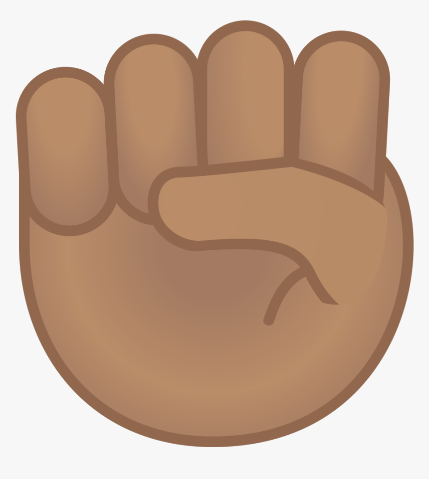 Raised Fist Medium Skin Tone Icon - Png Emoji Hands Fist, Transparent Png, Free Download