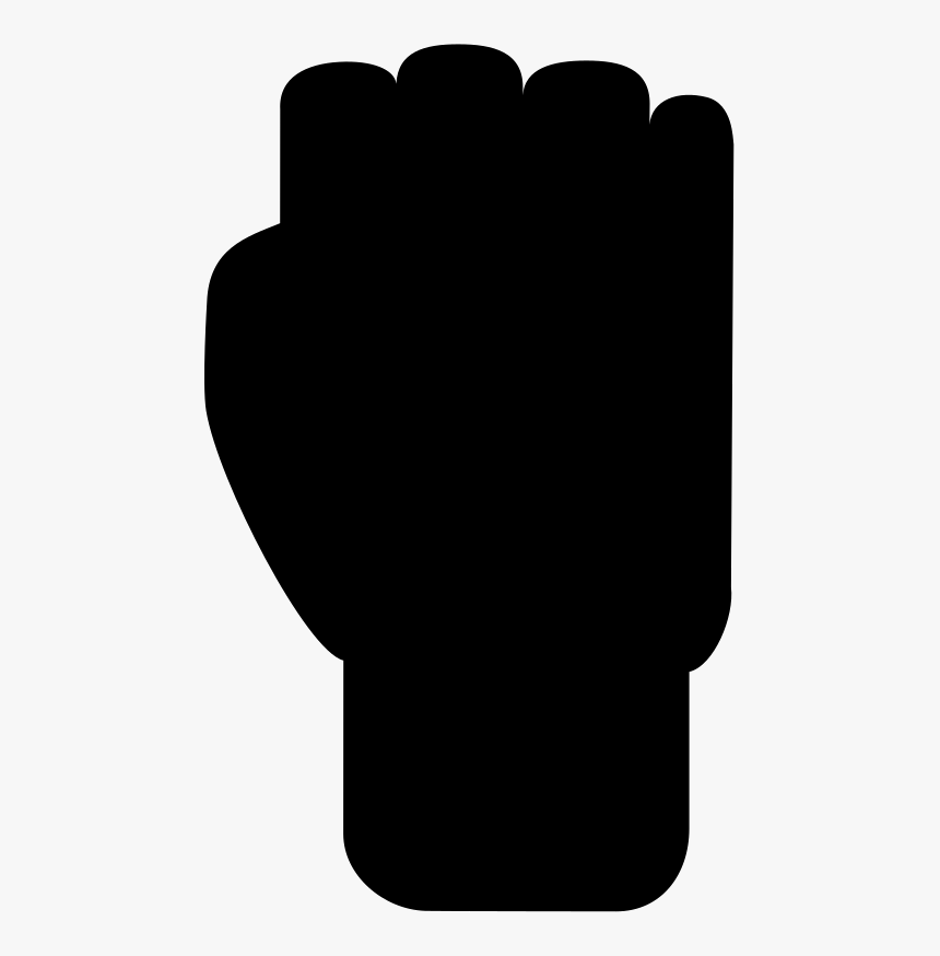 Fist Threatening Gesture Of Hand Silhouette, HD Png Download, Free Download