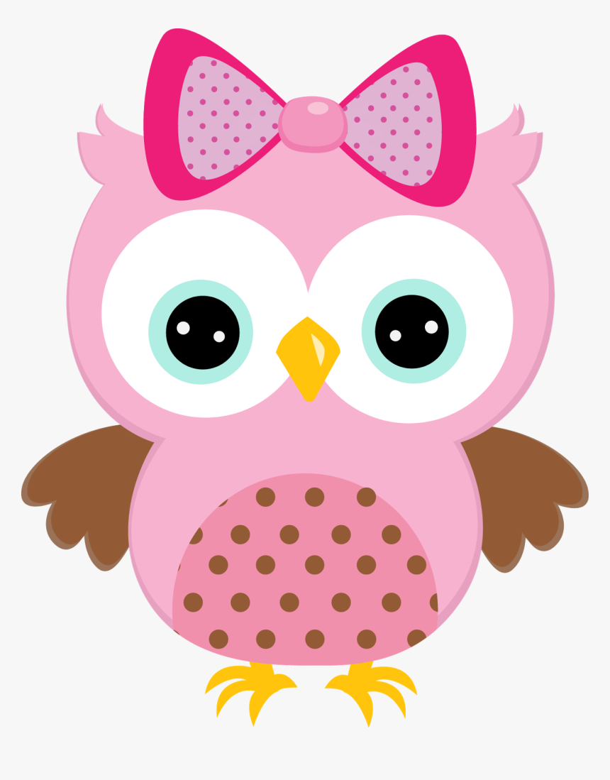 Free Baby Girl Owl Clip Art - Pink Owl Clipart, HD Png Download, Free Download