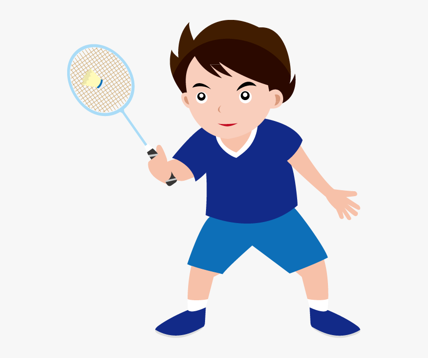 Transparent Clip Art Boy - Playing Badminton Clipart Boy, HD Png Download, Free Download