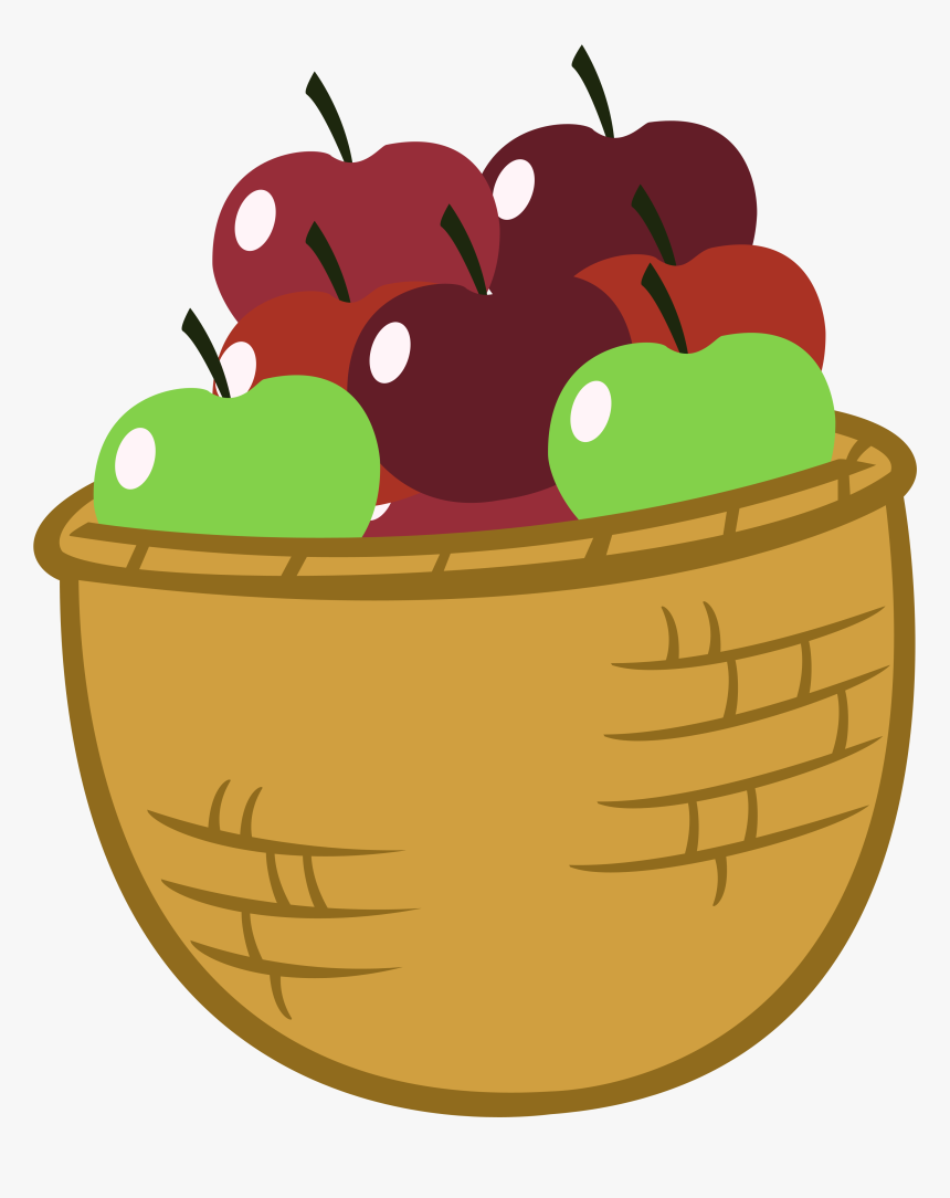 Basket Of Apples Cartoon Images - Bag Of Apples Cartoon, HD Png Download, Free Download