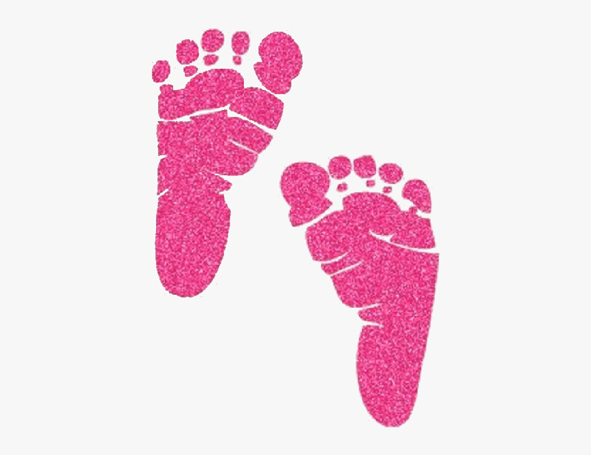 Footprints Clipart Pink - Pink Baby Footprints Clipart, HD Png Download, Free Download