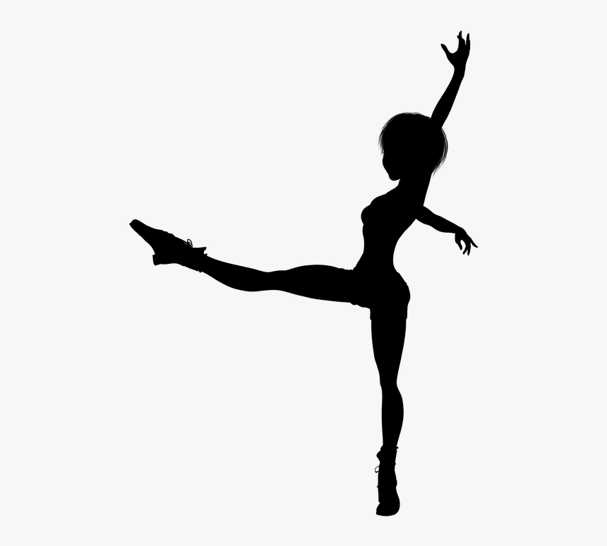 Silhouette, Girl, Woman, Young, Teenager, Dance - Teen Girl Dancer Silhouette, HD Png Download, Free Download