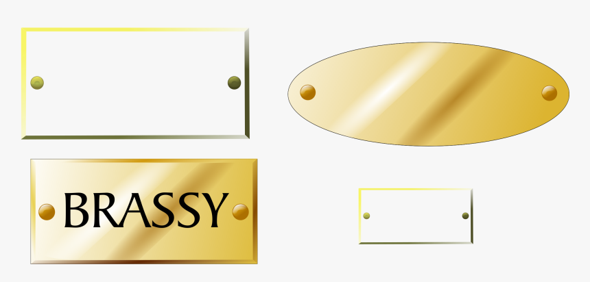 Clipart Brass Plaques Tags Big Image Png - Wood, Transparent Png, Free Download