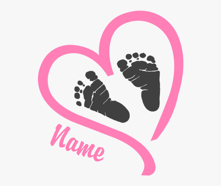 Transparent Baby Footprints Png - Heart With Baby Foot Prints, Png Download, Free Download