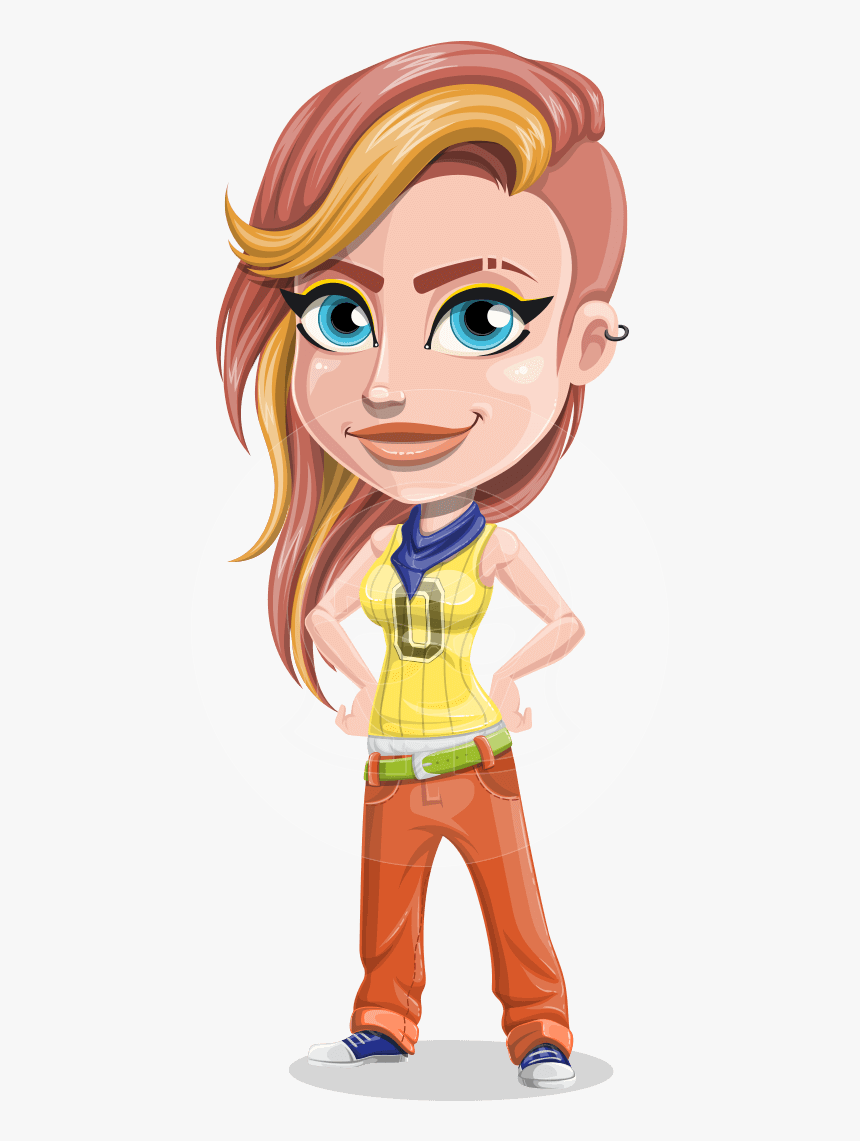 Dance Woman Vector Cartoon Character Aka Melissa - Urban Cartoon Characters, HD Png Download, Free Download