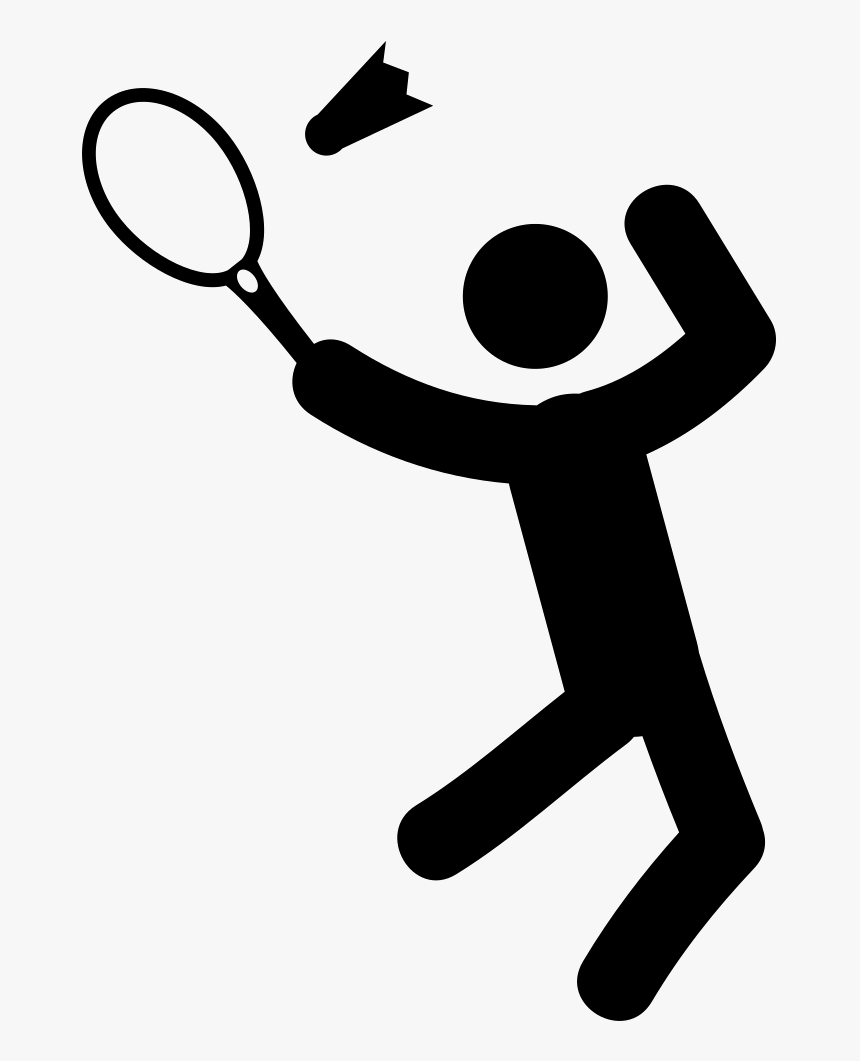 Man Playing Badminton - Playing Badminton Icon Png, Transparent Png, Free Download