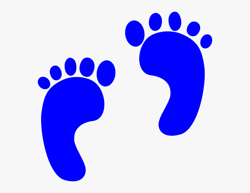 Clip Art Blue Baby Footprint Clipart - Foot Print Clipart, HD Png Download, Free Download