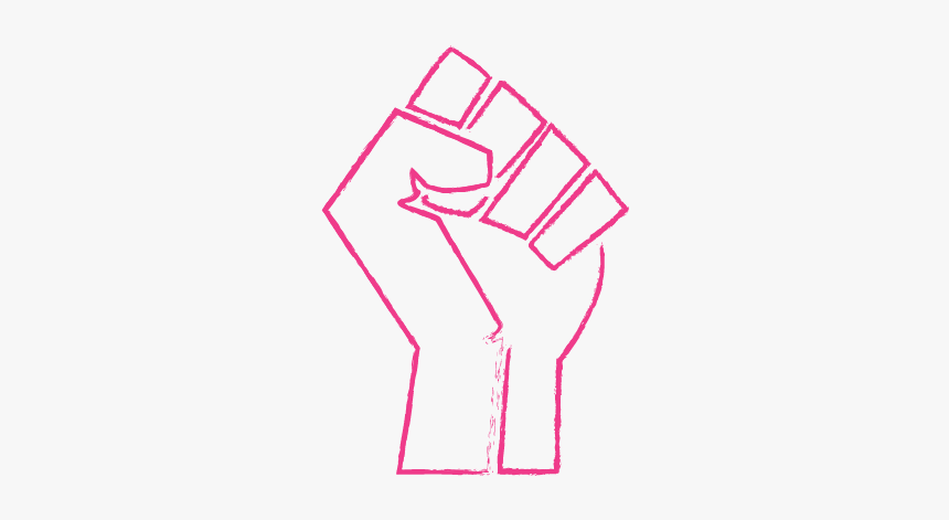 Raised Fist Symbol - Pink Raised Fist Transparent, HD Png Download, Free Download