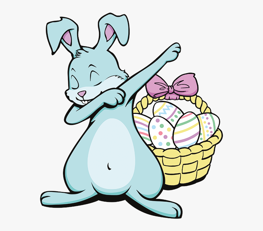 Easter Bunny Dab - Easter Basket Kids Coloring, HD Png Download, Free Download