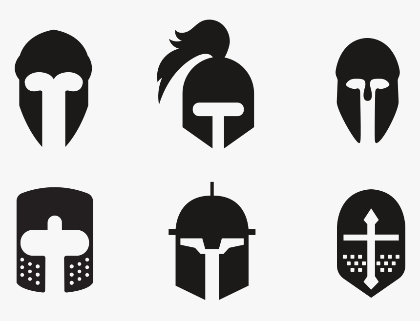 Motorcycle Helmet Knight - Silhouette Knight Helmet Clipart, HD Png Download, Free Download