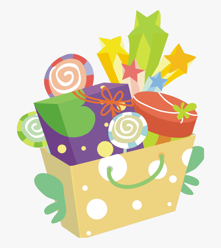 Christmas Gift Baskets Clipart - Gift Basket Clip Art, HD Png Download, Free Download