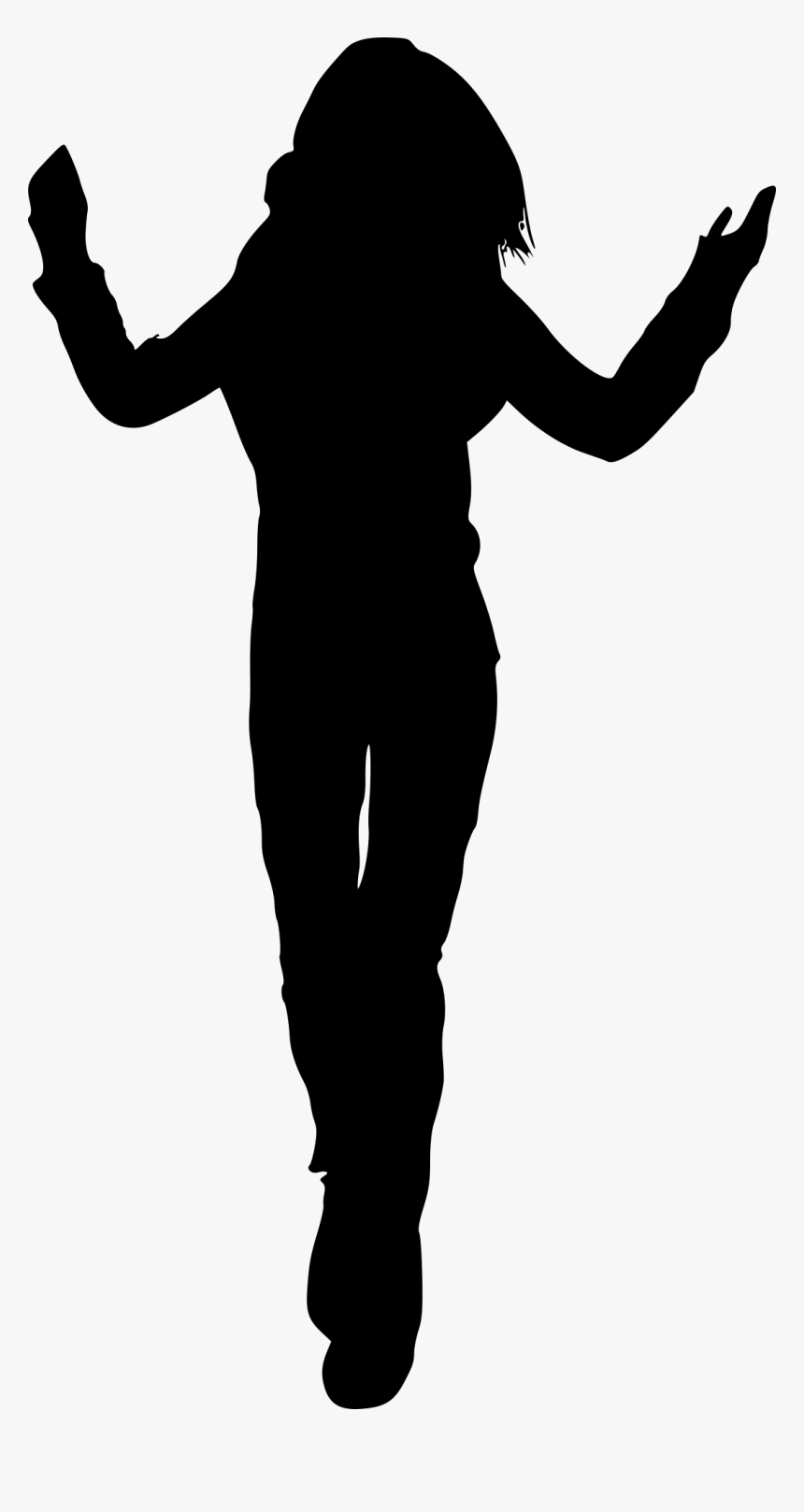 Png File Size - Hip Hop Female Dance Silhouette, Transparent Png, Free Download