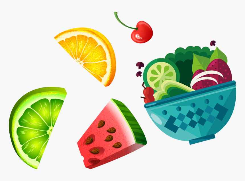 Transparent Fruit Salad Png - Cartoon Fruit Free Png, Png Download, Free Download