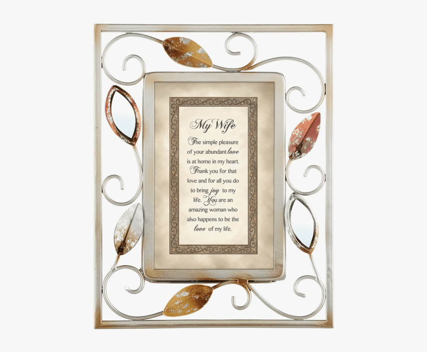 Plaque Wife Metal W/leaves"

 
 Data Rimg="lazy"
 Data - Picture Frame, HD Png Download, Free Download