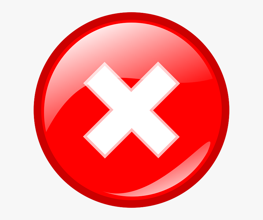 Download Red Cross Mark Png File - Error Icon, Transparent Png, Free Download
