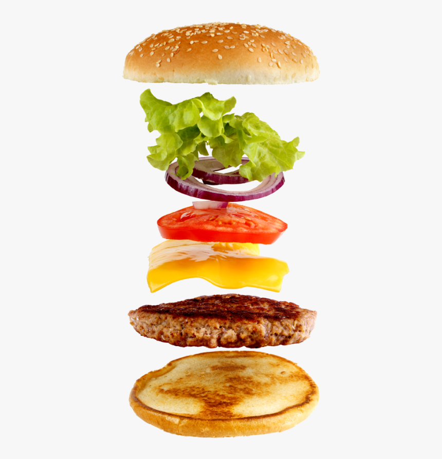 Hamburger Exploded View, HD Png Download, Free Download