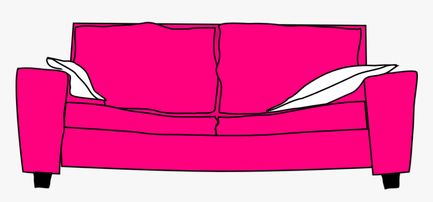 Pink, Furniture, Couch, Pillows, Seating, Sofa, Comfort - Couch, HD Png Download, Free Download