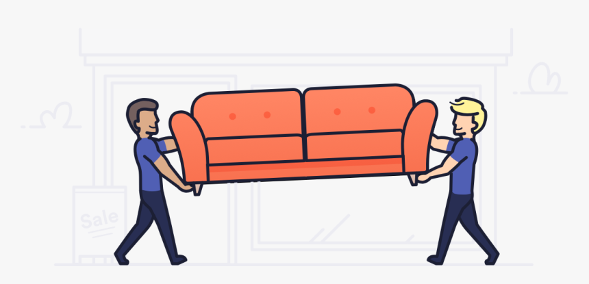 Transparent Cartoon Couch Png - Furniture Delivery Clip Art, Png Download, Free Download