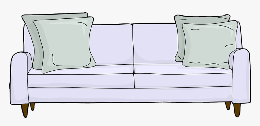 Hand-painted Sofa Png Download - Studio Couch, Transparent Png, Free Download