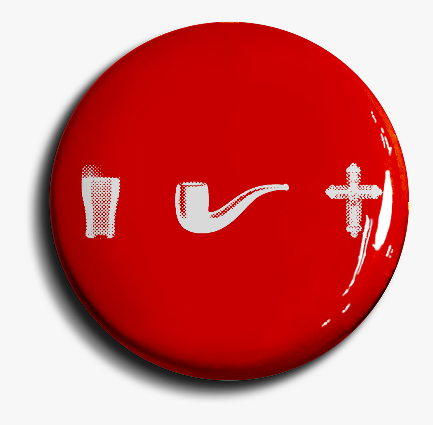 Gk Chesterton Pint Pipe Cross Button"
 Class= - Circle, HD Png Download, Free Download