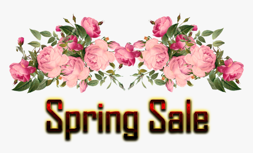 Spring Sale Png Free Background - Pink Rose Border Png, Transparent Png, Free Download