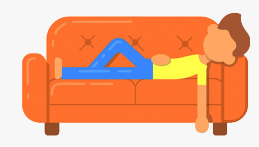 Transparent Cartoon Couch Png - Cartoon Person Lying On Couch, Png Download, Free Download