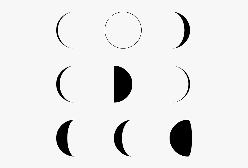 Moon Phase - Vector Moon Phases Png, Transparent Png, Free Download