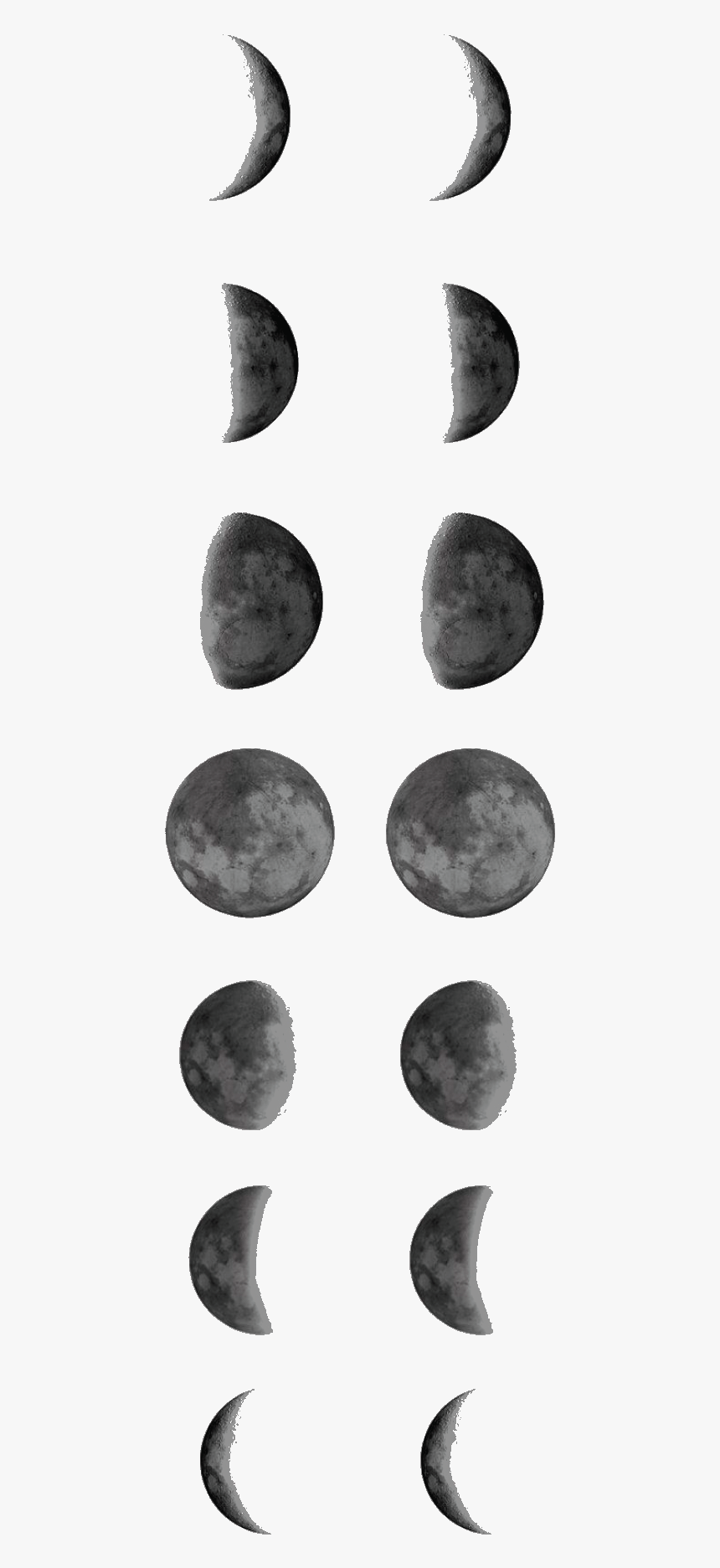 Temporary Tattoo Moon Phases Moon Phase Tattoo Template - Moon Phase Tattoo Outline, HD Png Download, Free Download