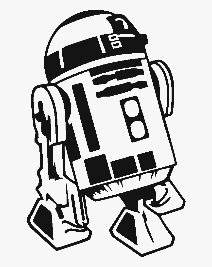 Clear Cut Crystal Designs - R2 D2 Clip Art Black And White, HD Png Download, Free Download