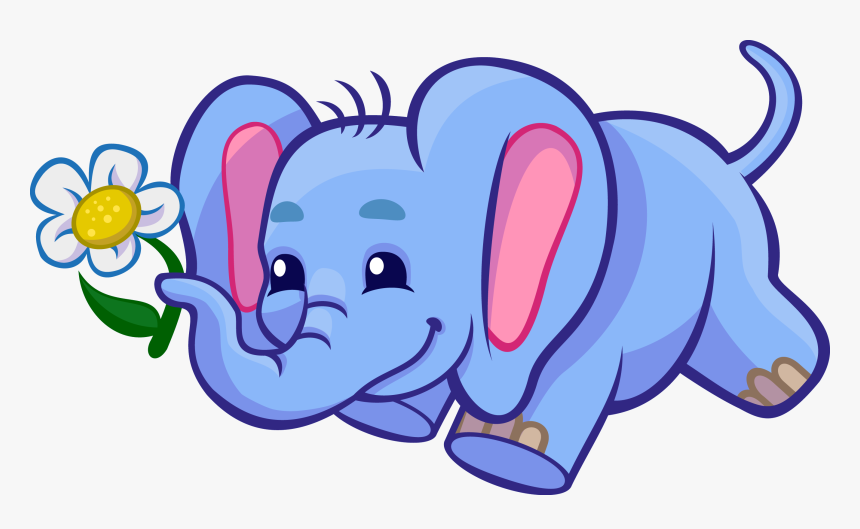 Clipart Of Using, Elephant And Poll - Elephant Png Cartoon, Transparent Png, Free Download