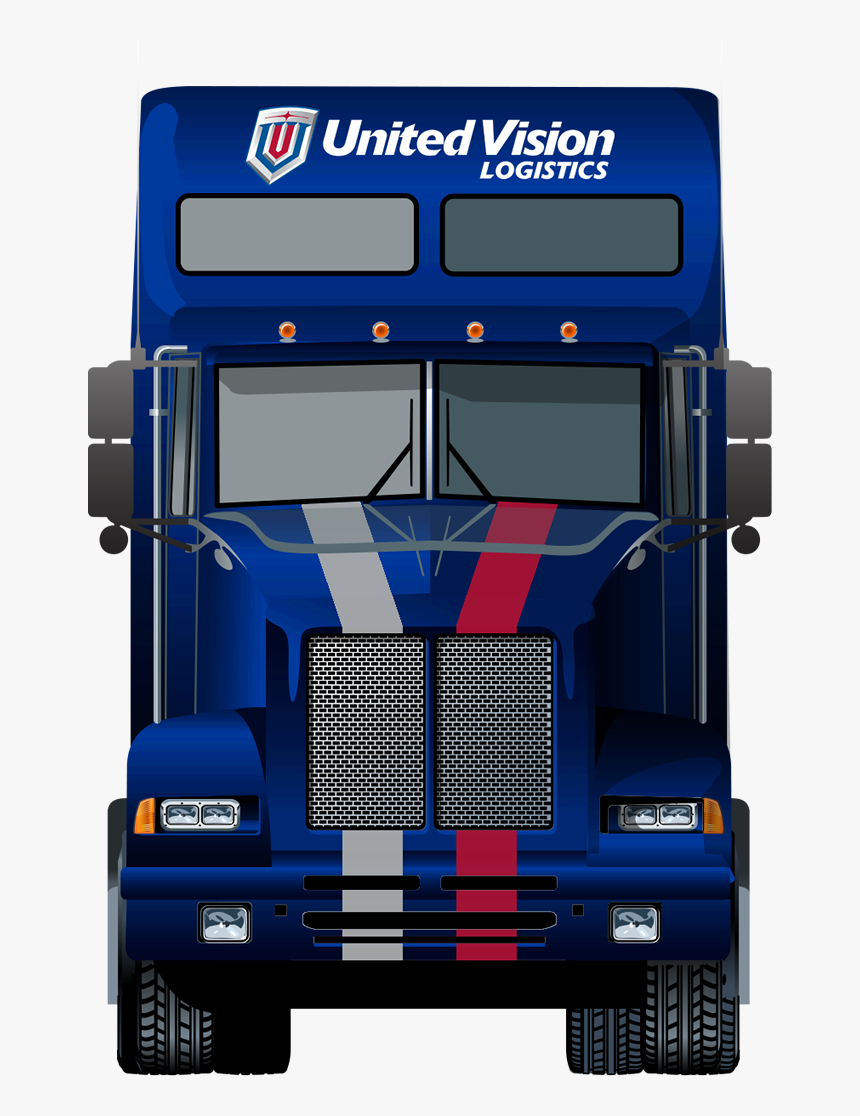 Uvl Truck Mock-up Front View Blue - Double-decker Bus, HD Png Download, Free Download