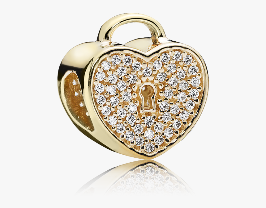 Heart Lock Charm - 14ct Gold Heart Pandora Charm, HD Png Download, Free Download