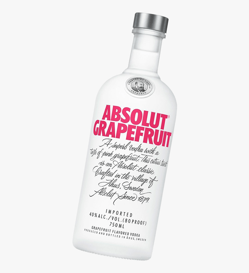 Bottle Of Absolut Grapefruit - Glass Bottle, HD Png Download, Free Download