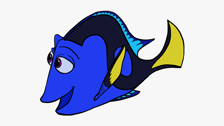 How To Draw Dory - Blue Tang Cartoon, HD Png Download, Free Download