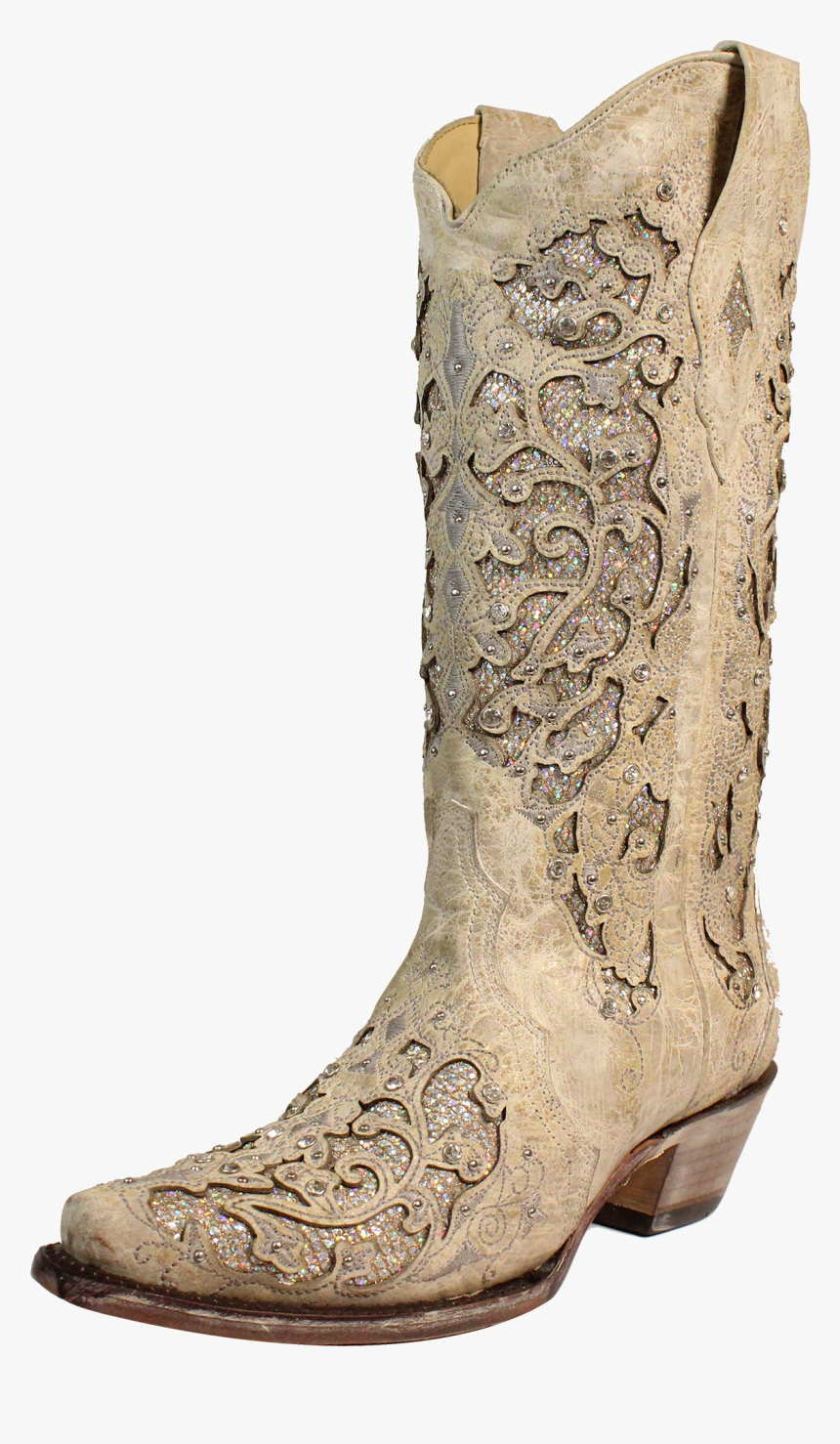 Corral Women"s Glitter Inlay & Crystals Boot - Cowboy Boot, HD Png Download, Free Download