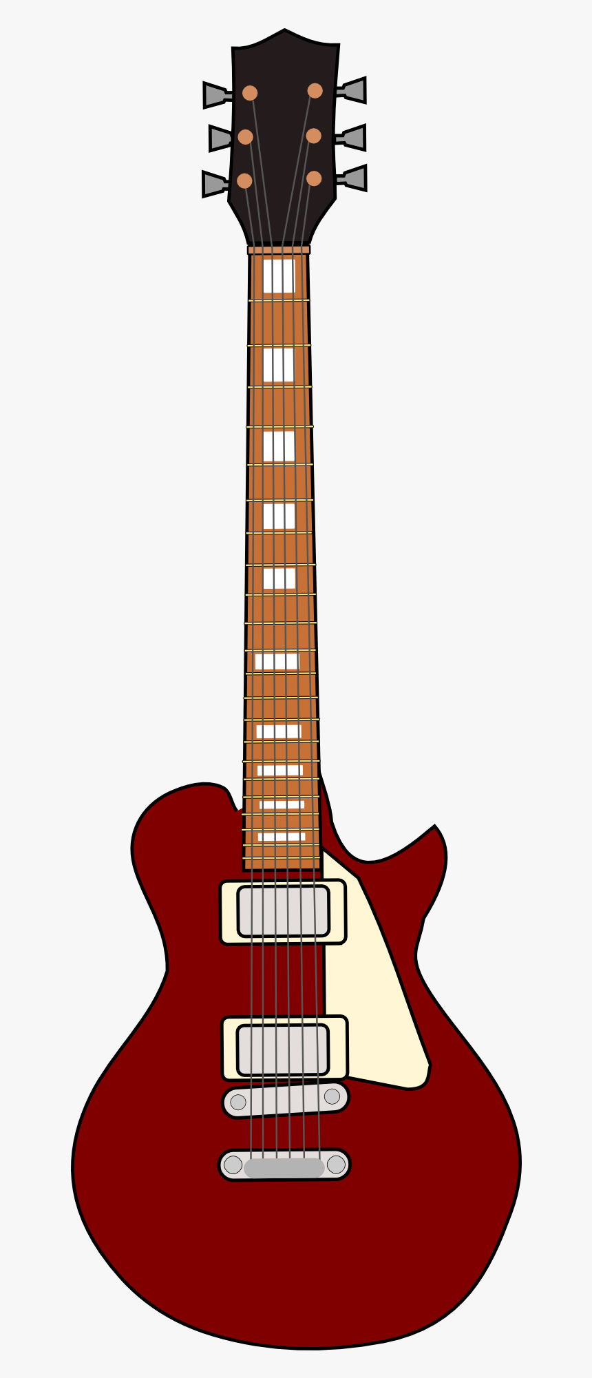 Drawing Guitar Red Transparent Png Clipart Free Download - Les Paul Guitar Clipart, Png Download, Free Download