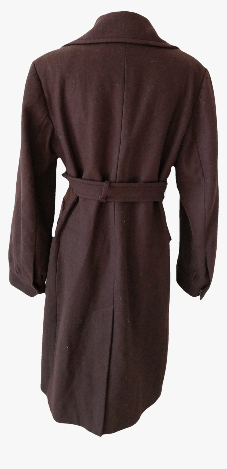 Brown Wool Trench Coat With A Built In Belt By Calvin - Overcoat, HD Png Download, Free Download