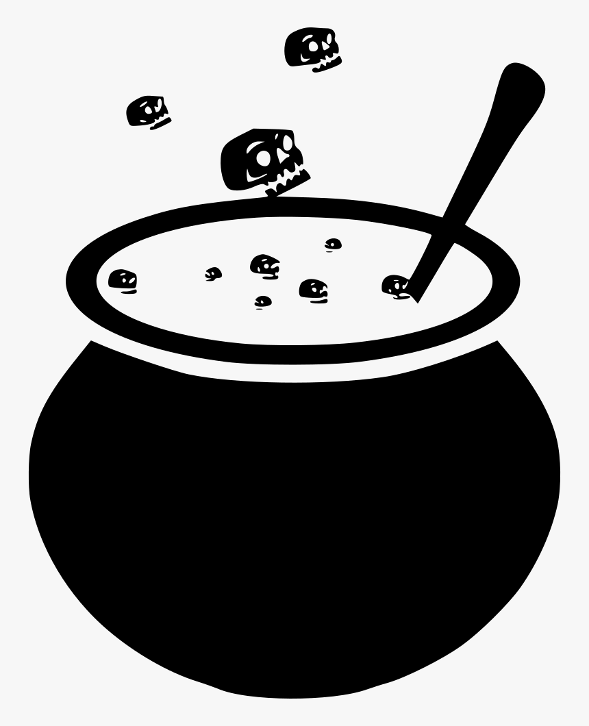 Bowl Cauldron Soup Skull, HD Png Download, Free Download