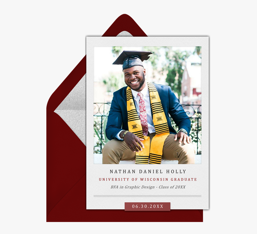 Classic High School Graduation Announcements From Greenvelope - Graduation Save The Date Masters Grad, HD Png Download, Free Download