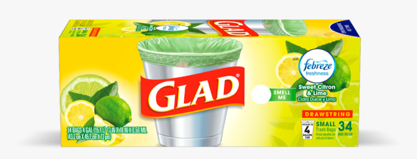 Sweet Citron & Lime® Small Garbage Bags - Glad Trash Bags, HD Png Download, Free Download