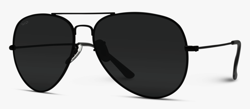 Full Black Classic Metal Frame Aviator Sunglasses, HD Png Download, Free Download