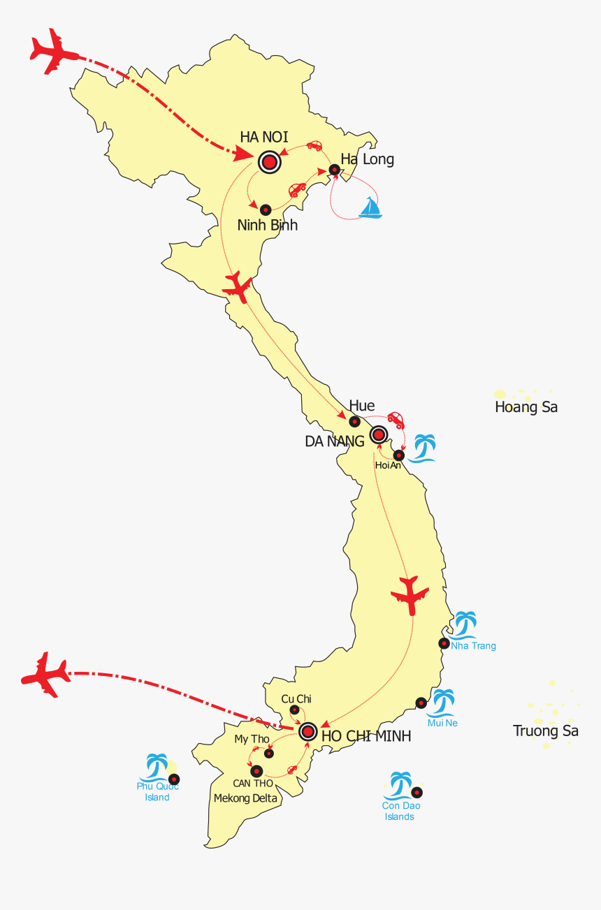 Vietnam Full Map Vector, HD Png Download, Free Download