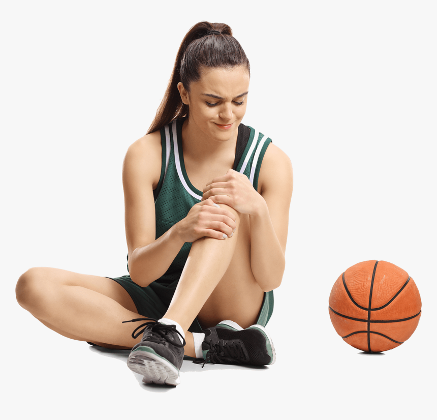 Female Basketball Player With Knee Injury - Basketball Injuries Png, Transparent Png, Free Download